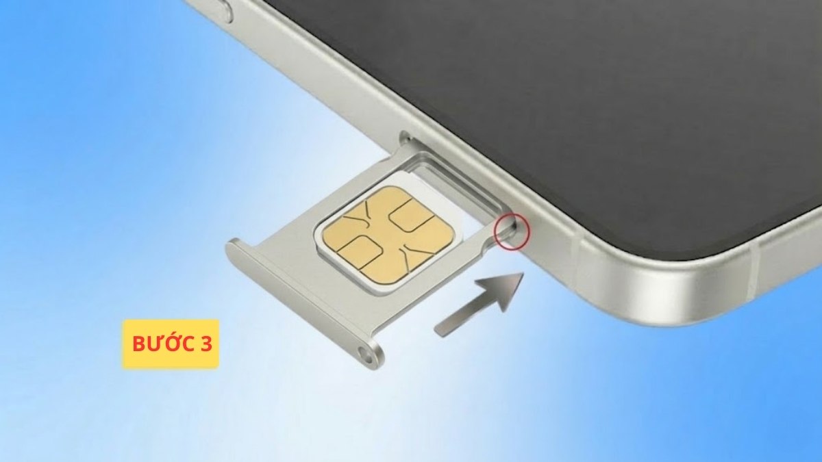 Cách gắn SIM vật lý vào iPhone 17 đơn giản - bước 3 Cách gắn SIM vật lý vào iPhone 17 đơn giản - bước 3