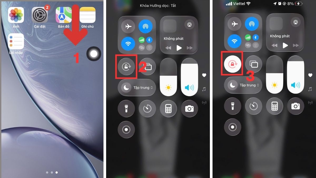 Cách tắt xoay màn hình iPhone không có nút Home Cách tắt xoay màn hình iPhone không có nút Home