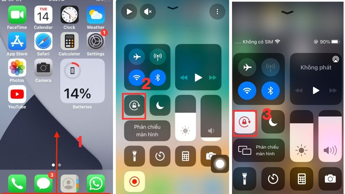 Cách tắt xoay màn hình iPhone có nút Home Cách tắt xoay màn hình iPhone có nút Home