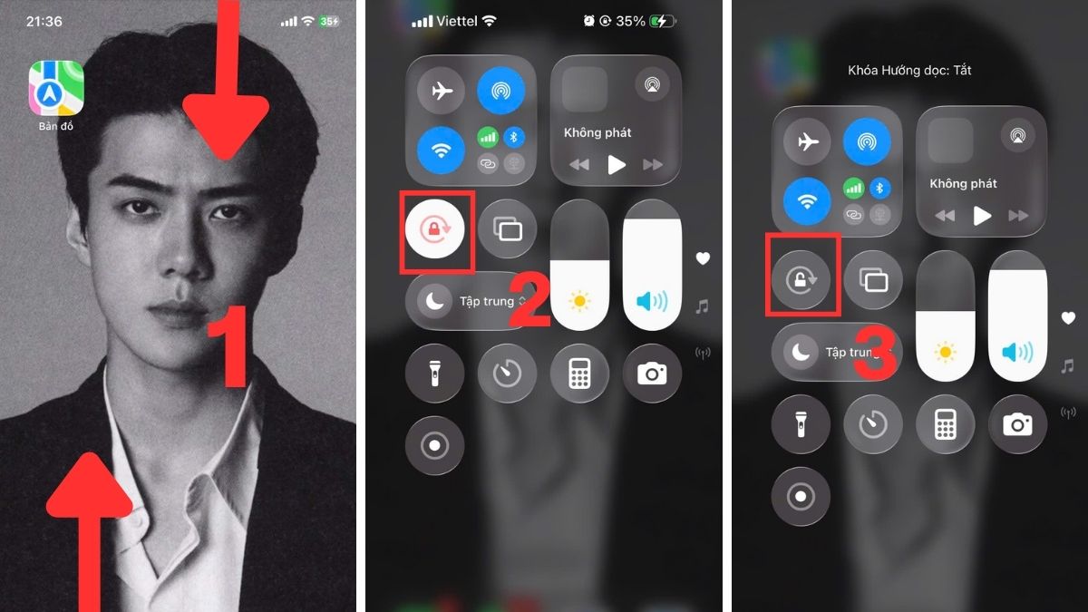 Cách bật lại xoay màn hình iPhone đơn giản Cách bật lại xoay màn hình iPhone đơn giản