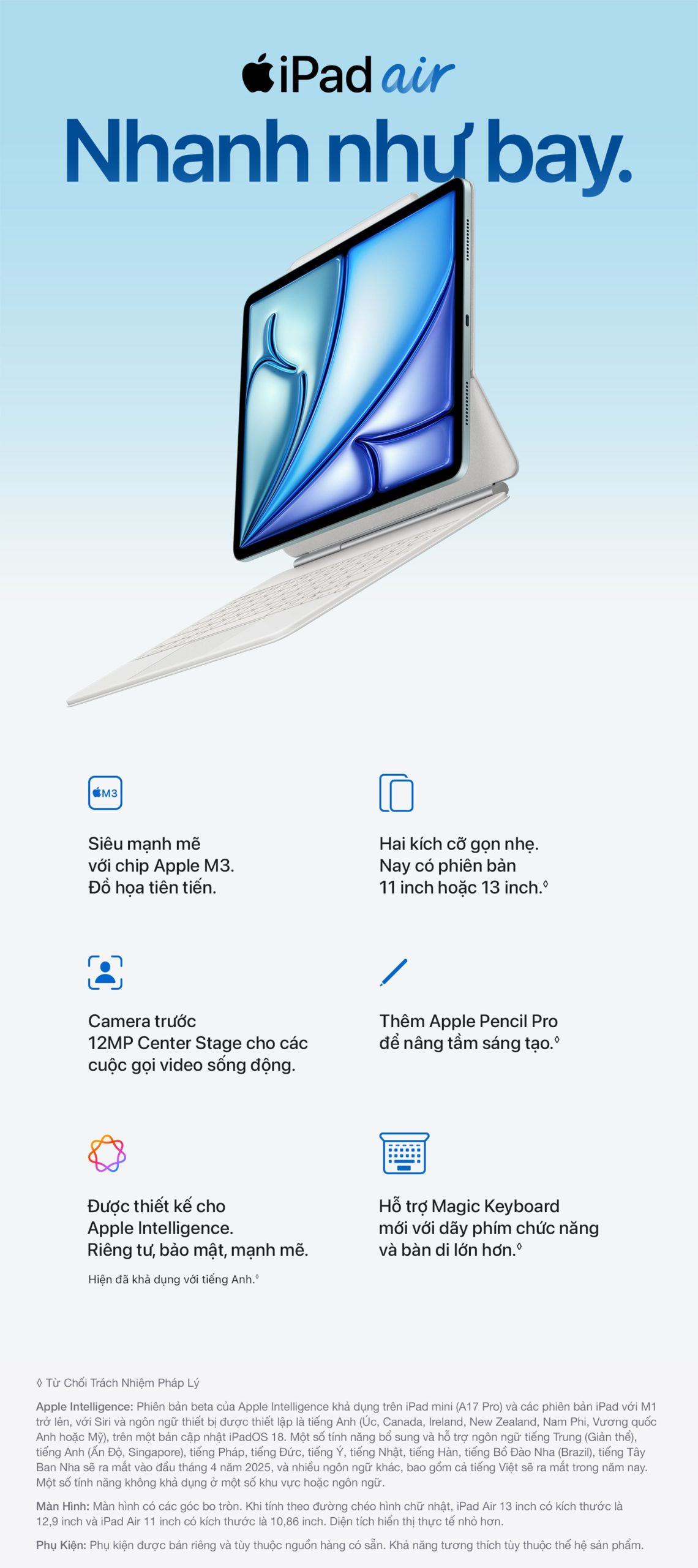 iPad Air M3 13 inch WiFi 128GB - Tổng Quan iPad Air M3 13 inch WiFi 128GB - Tổng Quan