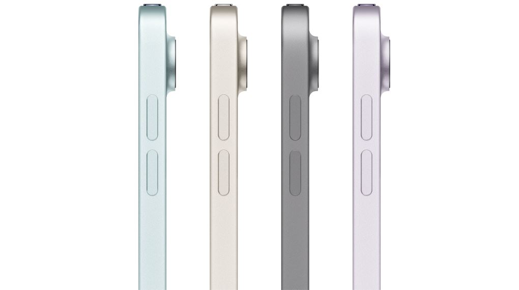 iPad Air M4 11 inch với bốn tùy chọn màu sắc hiện đại, sử dụng 100% nhôm tái chế trong vỏ máy đầy bền vững iPad Air M4 11 inch với bốn tùy chọn màu sắc hiện đại, sử dụng 100% nhôm tái chế trong vỏ máy đầy bền vững
