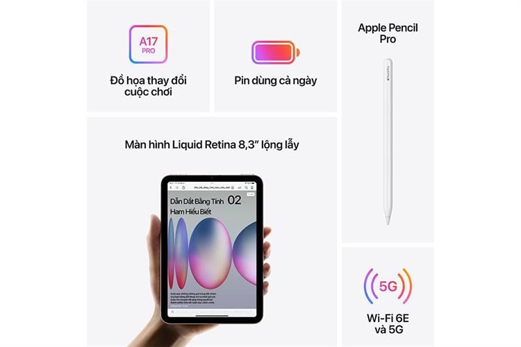 iPad mini 7 5G 128GB - Ảnh 6