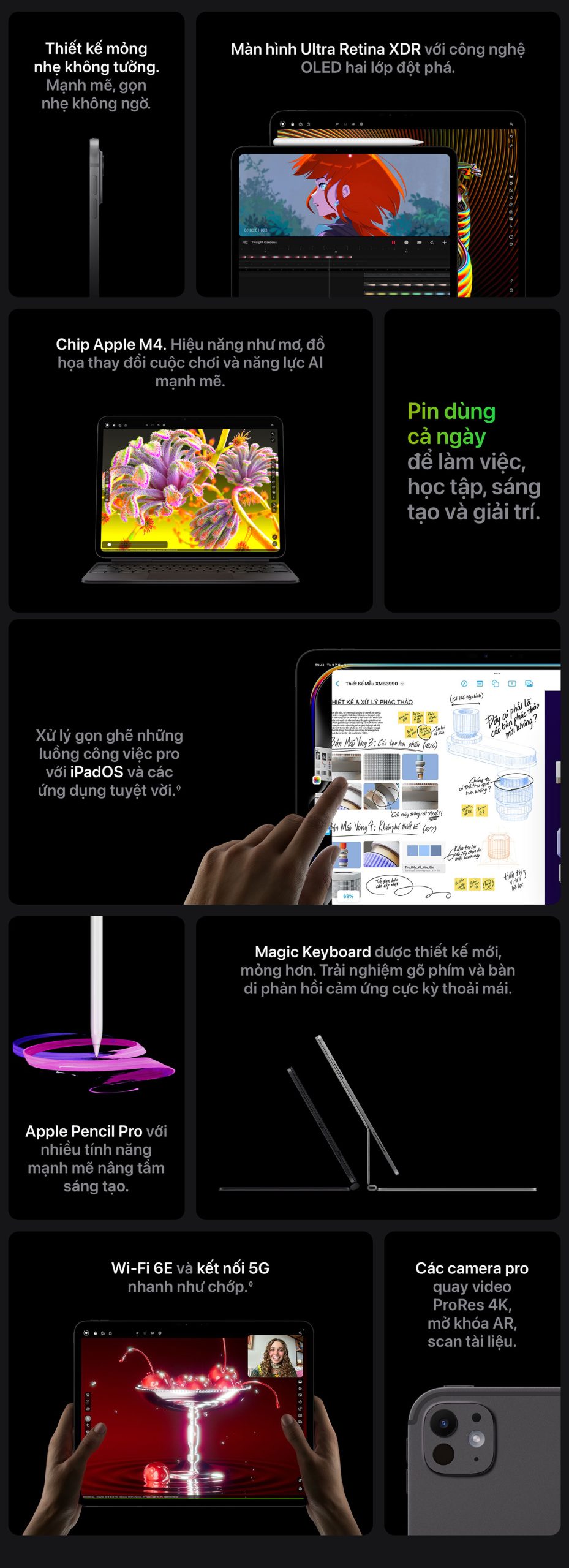 iPad Pro M4 11 inch WiFi 2TB - Thông Số Kỹ Thuật iPad Pro M4 11 inch WiFi 2TB - Thông Số Kỹ Thuật