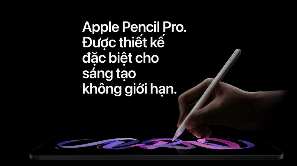 Apple Pencil Pro và Magic Keyboard trên iPad Pro M5 inch hỗ trợ thao tác mượt mà, vẽ chính xác và gõ phím thoải mái hơn (Nguồn Ảnh: Apple.com) Apple Pencil Pro và Magic Keyboard trên iPad Pro M5 inch hỗ trợ thao tác mượt mà, vẽ chính xác và gõ phím thoải mái hơn (Nguồn Ảnh: Apple.com)