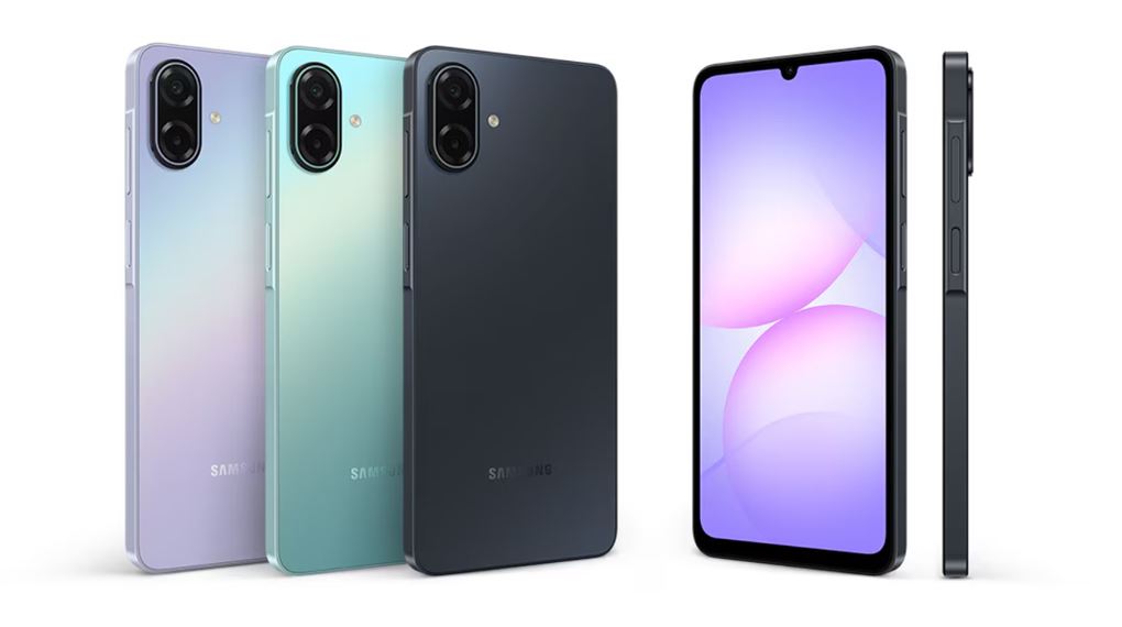 Màn hình lớn 6.74 inch trên Samsung Galaxy A07 5G mang lại trải nghiệm xem rộng rãi, thiết kế trẻ trung dễ cầm nắm