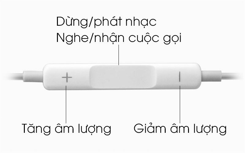 Phím bấm tiện lợi - Tai nghe Có Dây Apple MMTN2 Phím bấm tiện lợi - Tai nghe Có Dây Apple MMTN2