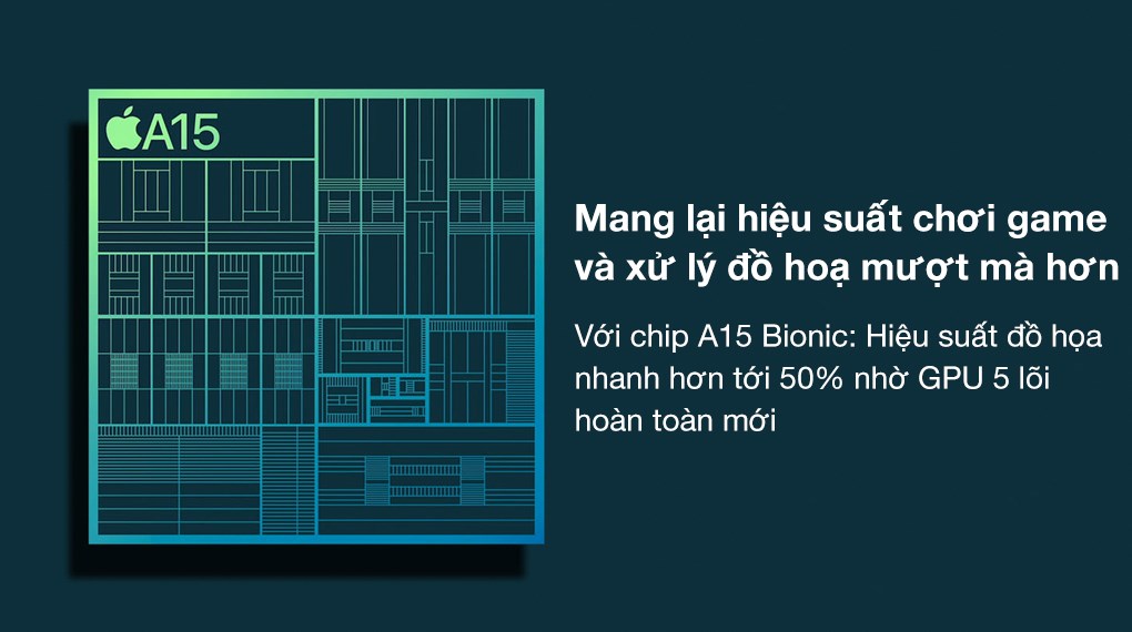 Hiệu năng mạnh mẽ với A15 Bionic