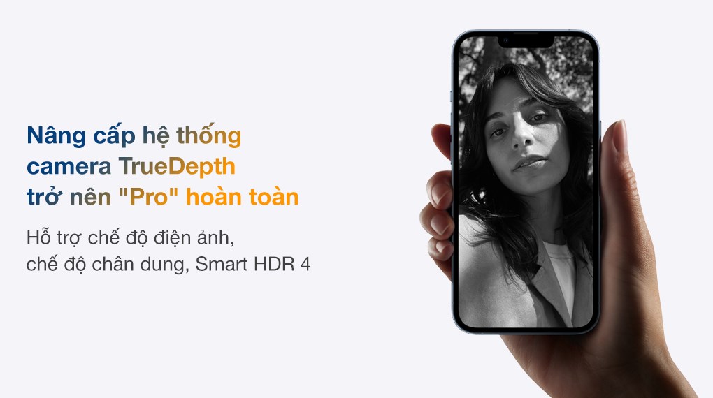 Camera trước TrueDepth và trải nghiệm selfie ổn định