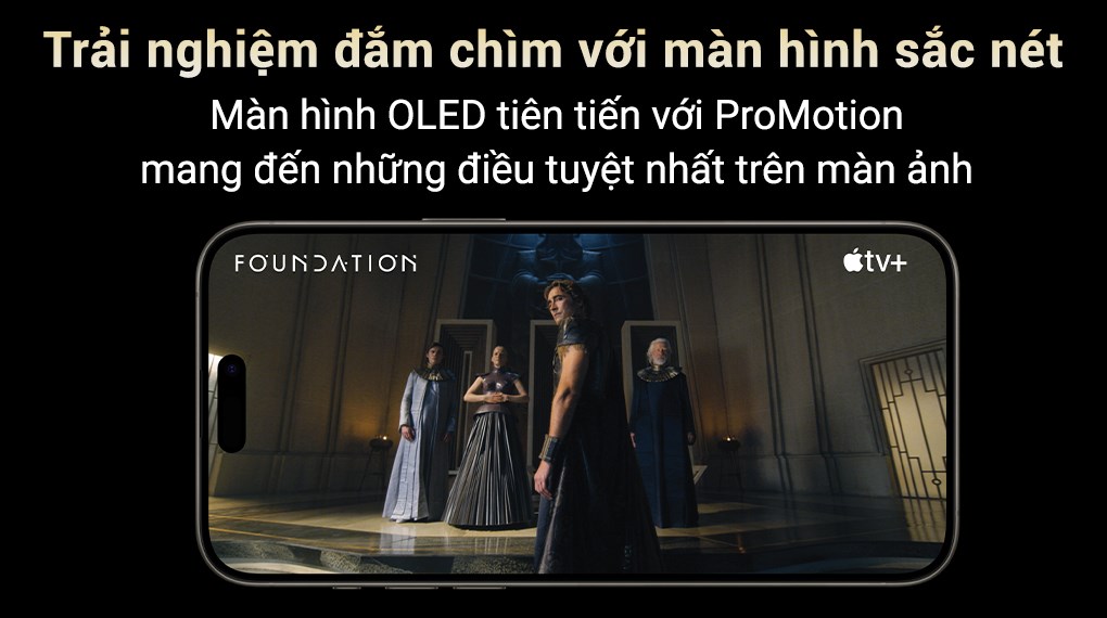 Màn hình OLED 6.7 inch sắc nét và ProMotion mượt mà